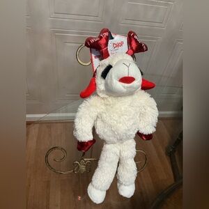 LambChop Valentine Multipet 15”Dog Toy with Squeake  Plush Cuddly New